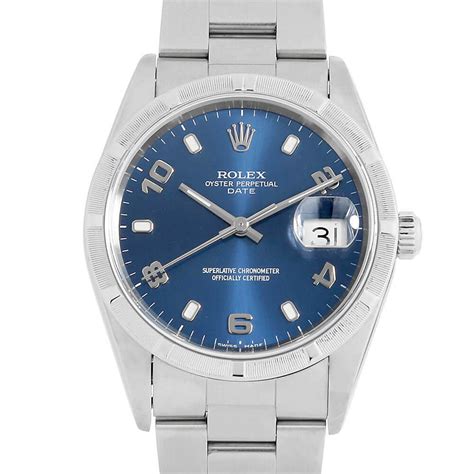 Rolex Oyster Perpetual Date 15210 blue flying arabic YNumber